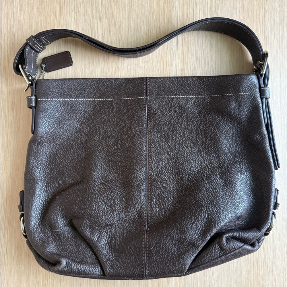 Coach Dark Brown Leather Shoulder Bag